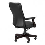 Chaise de bureau capitonnée à dossier haut Salinas avec accoudoirs par Bush Furniture
