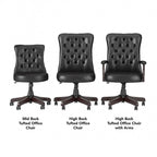 Chaise de bureau capitonnée à dossier haut Salinas avec accoudoirs par Bush Furniture