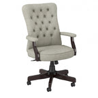 Chaise de bureau capitonnée à dossier haut Salinas avec accoudoirs par Bush Furniture
