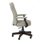 Chaise de bureau capitonnée à dossier haut Salinas avec accoudoirs par Bush Furniture