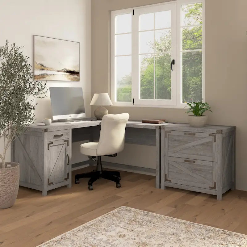 Bureau d'angle 60W Knoxville avec classeur Bush Furniture