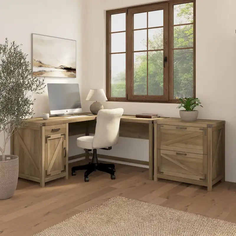 Bureau d'angle 60W Knoxville avec classeur Bush Furniture