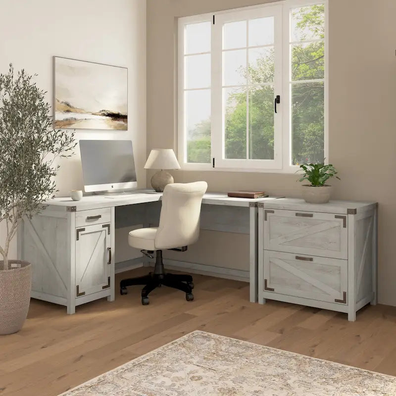 Bureau d'angle 60W Knoxville avec classeur Bush Furniture