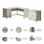 Bureau d'angle 60W Knoxville avec classeur Bush Furniture