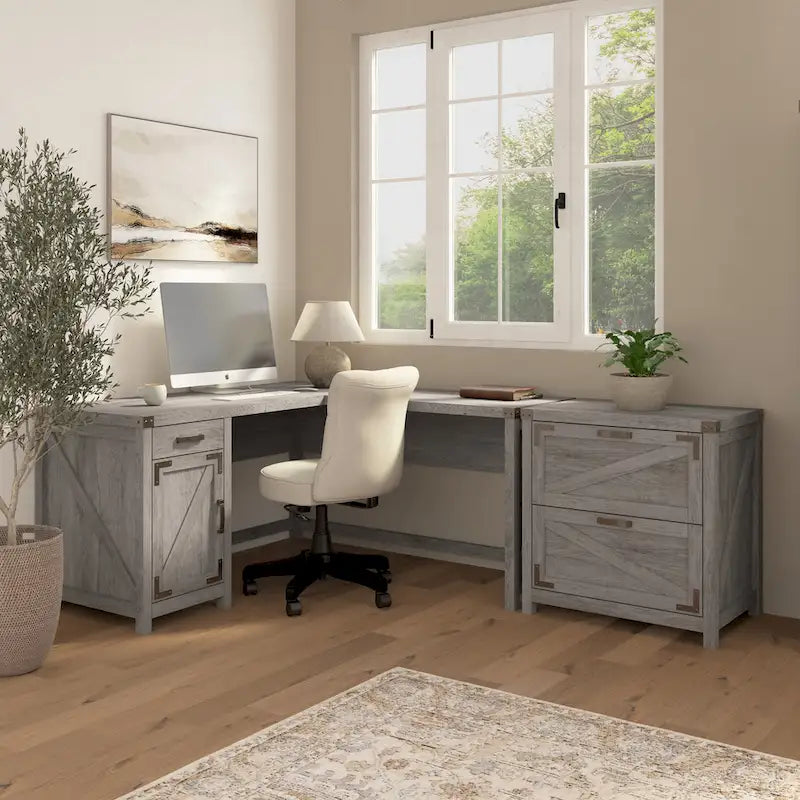 Bureau d'angle 60W Knoxville avec classeur Bush Furniture