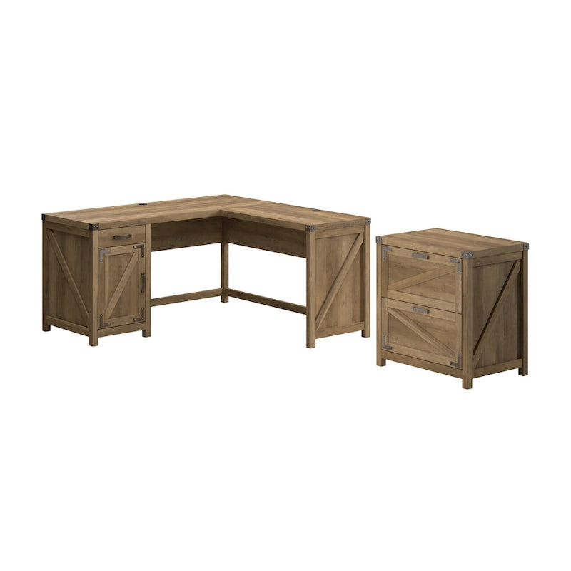 Bureau d'angle 60W Knoxville avec classeur Bush Furniture