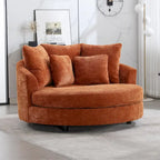 Fauteuil Moderne Rond Avec 5 Coussins Et Pouf Optionnel