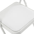 Chaises pliantes élégantes en fer et PVC pour conventions et expositions Blanches