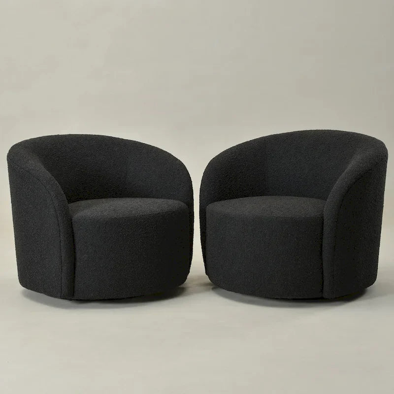 Fauteuil pivotant rembourré KINWELL de 86 cm de large (lot de 2)