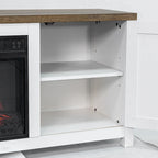 Meuble console de 147 cm avec foyer électrique pour téléviseurs jusqu'à 65 pouces