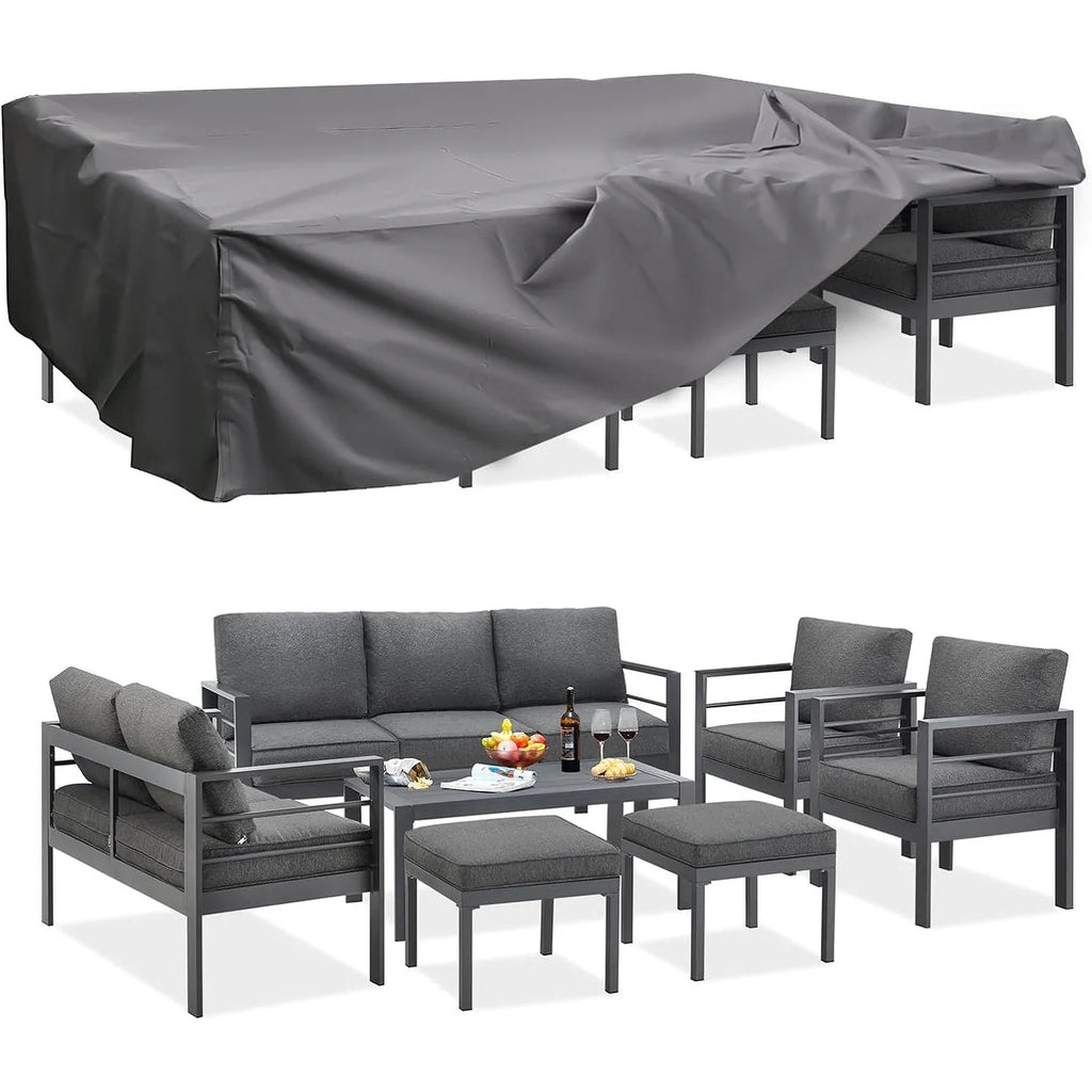 AECOJOY Ensemble de 7 Meubles de Jardin en Aluminium pour Extérieur