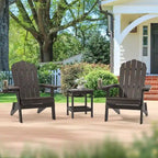 Bonosuki Lot de 2 chaises pliantes Adirondack pour patio et brasero