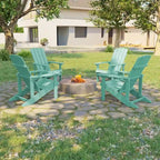 Chaises Adirondack d'extérieur en bois résistantes aux intempéries Bonosuki - Lot de 4