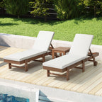 Coussins de chaise longue de patio d'extérieur tout temps Polytrends Fading Free - (Lot de 2)