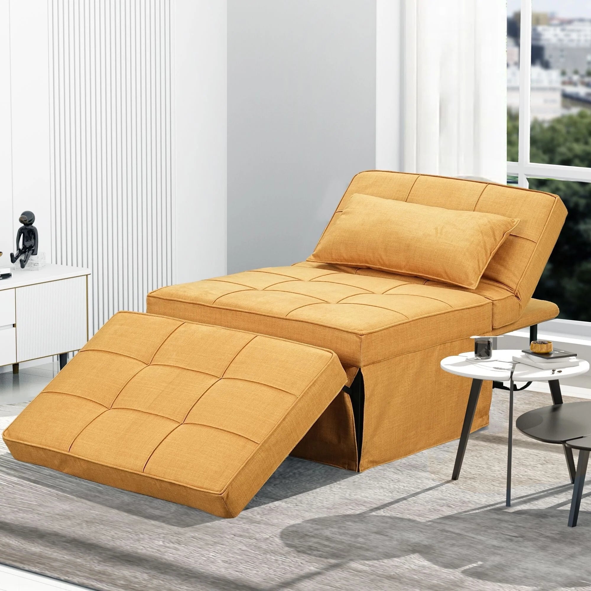 Canapé convertible Lit d'appoint Fauteuil-lit Canapé pliant Pouf Fauteuils inclinables pour le salon