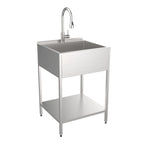 Transolid EWS-2422S Évier de buanderie et support de lavage en acier inoxydable de 24 po L x 22 po P x 35 po H - 24 po x 22 po