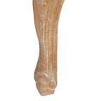Fauteuil à oreilles Safavieh Couture Kali en chêne et lin naturel - 34 larg. x 34 prof. x 40 haut.