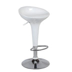 Tabouret de bar pivotant en plastique chromé réglable en hauteur