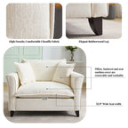 Fauteuil surdimensionné en tissu chenille
