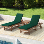 Coussins de chaise longue de patio d'extérieur tout temps Polytrends Fading Free - (Lot de 2)