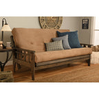 Ensemble de futon rustique pleine grandeur Somette Tucson en noyer avec matelas