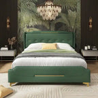 Lit rembourré moderne en cuir PU Uphou par Christopher Knight Home