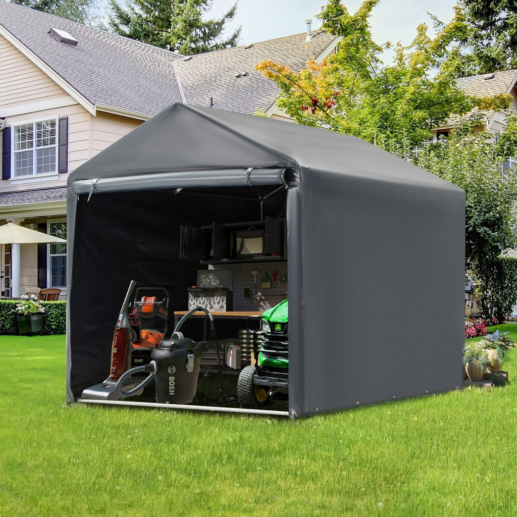 Abri de rangement extérieur et abri de voiture : abri portable pour vélos, motos et rangement de jardin