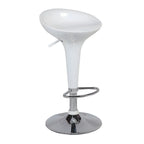 Tabouret de bar pivotant en plastique chromé réglable en hauteur