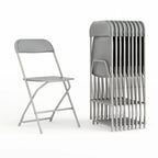 Chaise pliante en plastique – Lot de 10 – Capacité de poids de 295 kg – Chaise d'événement