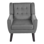 Lot de 2 fauteuils de salon en velours avec accoudoirs