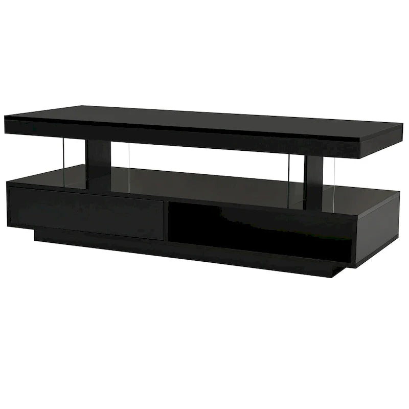 Table basse LED U-Can avec rangement