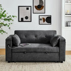 Canapé convertible 54 pouces avec lit gigogne, double assise, fonction relax