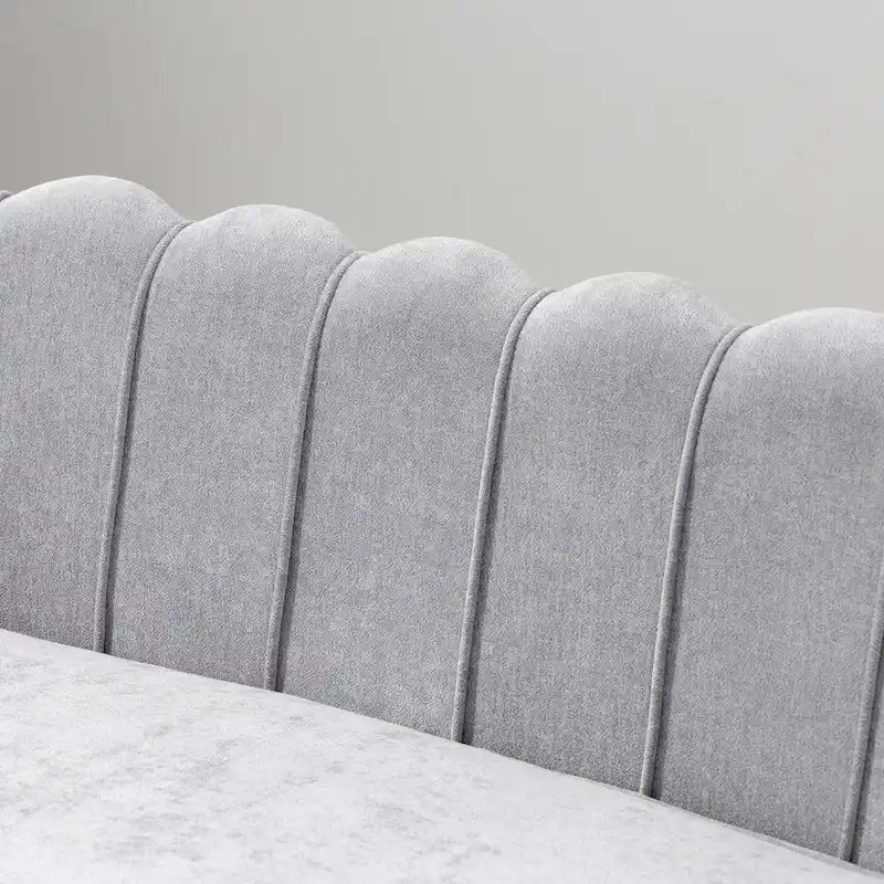 Causeuse rembourrée de style moderne du milieu du siècle, 59 W