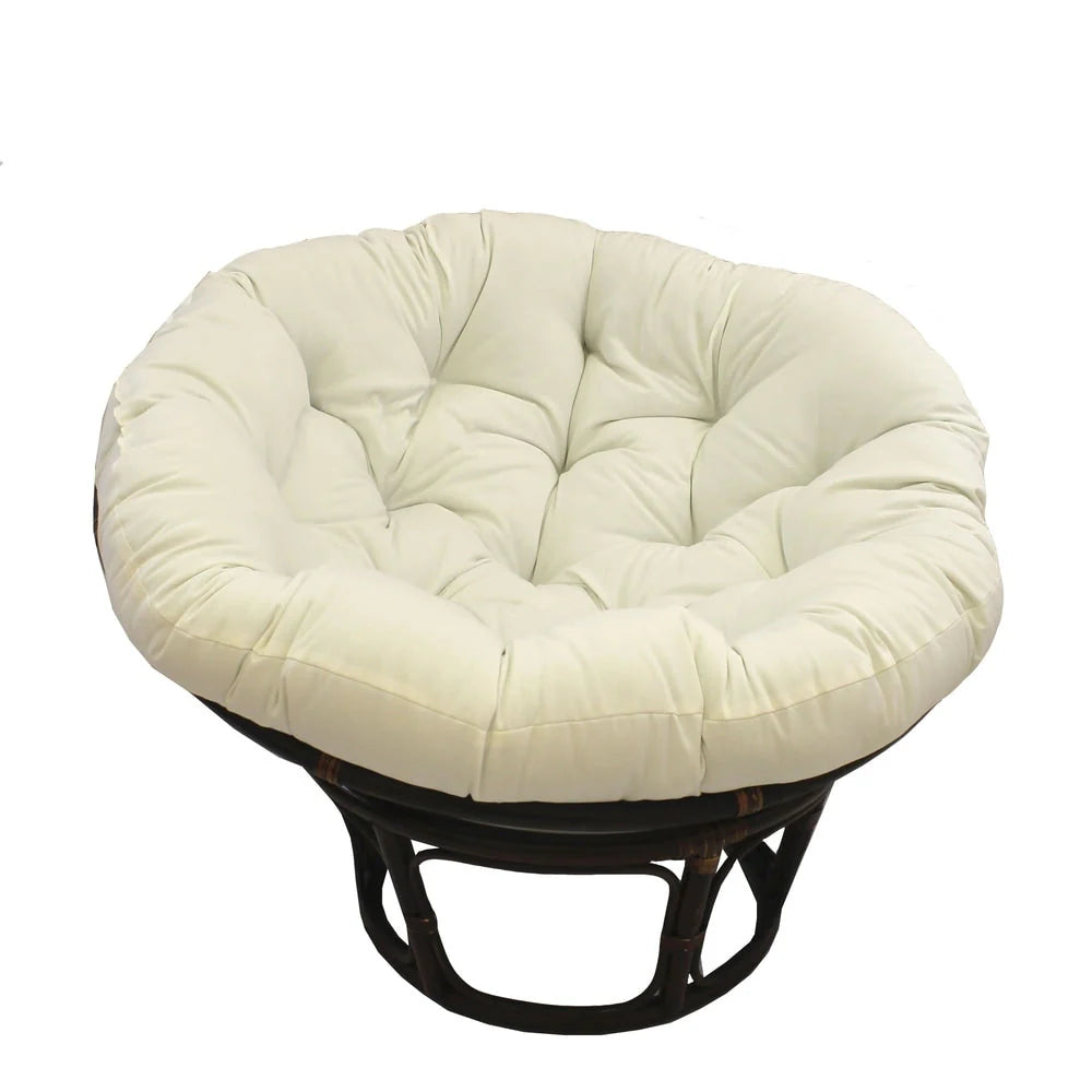 Fauteuil Papasan en rotin Bali 42 po avec coussin en sergé