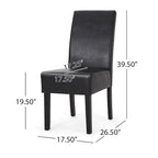 Chaises de salle à manger tapissées à motifs Pertica (lot de 4) par Christopher Knight Home