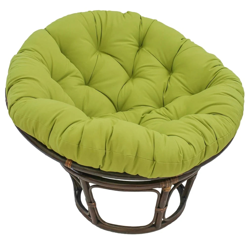 Fauteuil Papasan en rotin Bali 42 po avec coussin en sergé