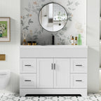 Meuble-lavabo de salle de bain Wavy Line 30/36/48 avec évier et robinet