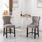Tabouret de comptoir Carter 24 Wingback Tufted Nailhead (lot de 2)