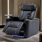 Fauteuil inclinable motorisé de cinéma maison multifonctionnel pivotant à 270°