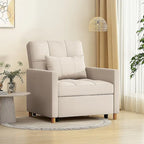 AECOJOY Fauteuil Convertible 3-en-1 avec Oreiller et Dossier Réglable