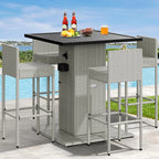 Ensemble de bar extérieur en osier Moasis 5 pièces - 5 PCS