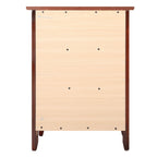 Table de chevet Daniel de style transitionnel en bois, à 3 tiroirs