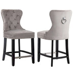 Tabouret de comptoir Carter 24 Wingback Tufted Nailhead (lot de 2)