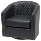 Fauteuil à barillet pivotant en cuir PU touffeté KINWELL 29